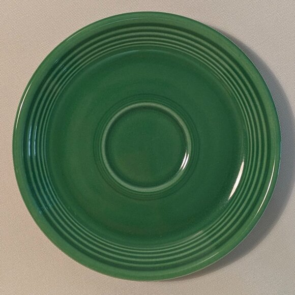 Genuine Fiesta Green Saucers Plate Fiestaware Vintage HLC  Vintage Fiesta Medium Green Saucer, Homer Laughlin 1936-1959